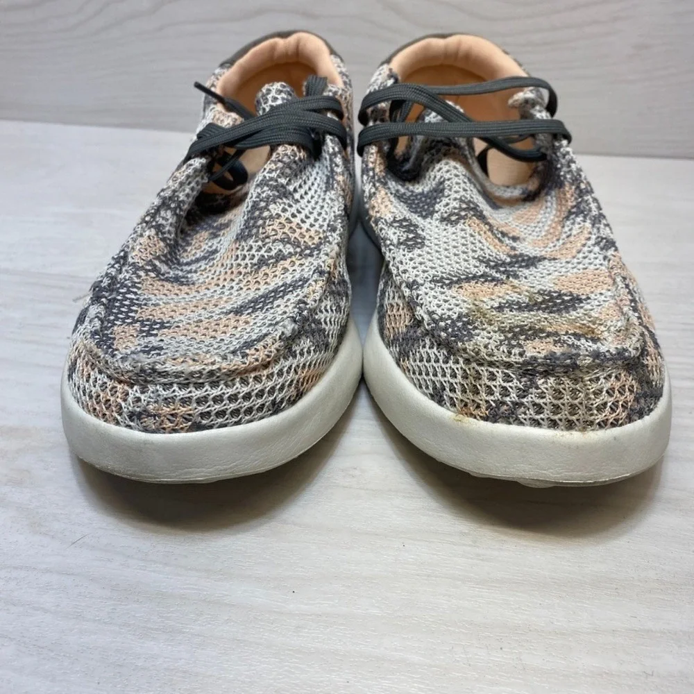 Orthocomfoot Mens Camo Mesh Slip‎ On Walking Shoes Grey Tan ZGBX11G EU 40 US 7.5